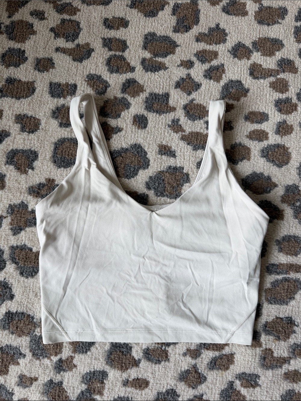 lululemon athletica Cream V-Neck Cropped Tank